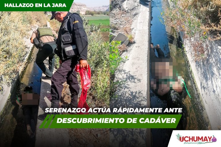 SERENAZGO ACTÚA INMEDIATAMENTE ANTE DESCUBRIMIENTO DE CADAVER