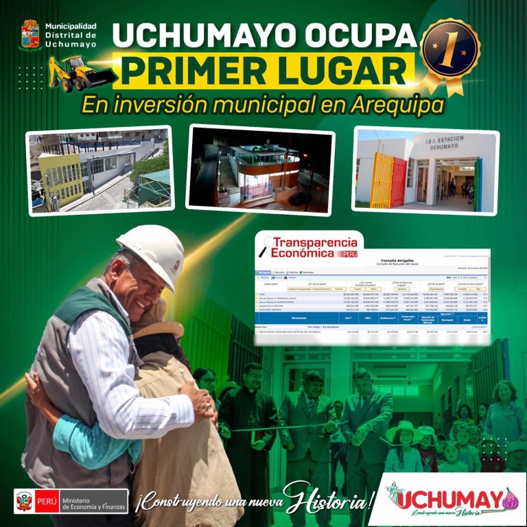 Uchumayo primer lugar en inversión