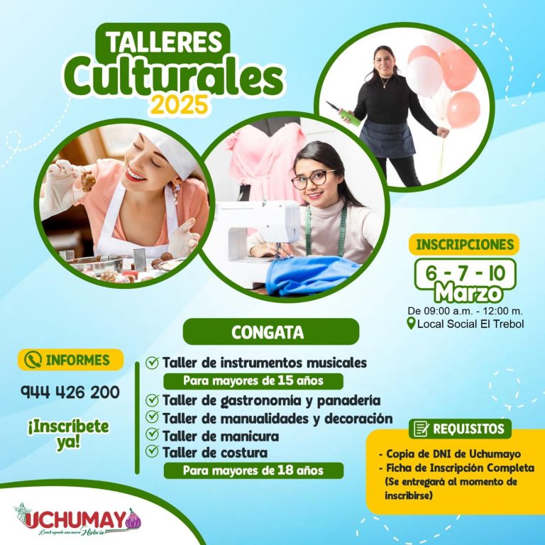 ¡Talleres Gratuitos!