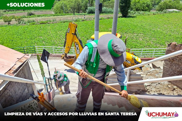 Limpieza en Santa Teresa tras intensas lluvias