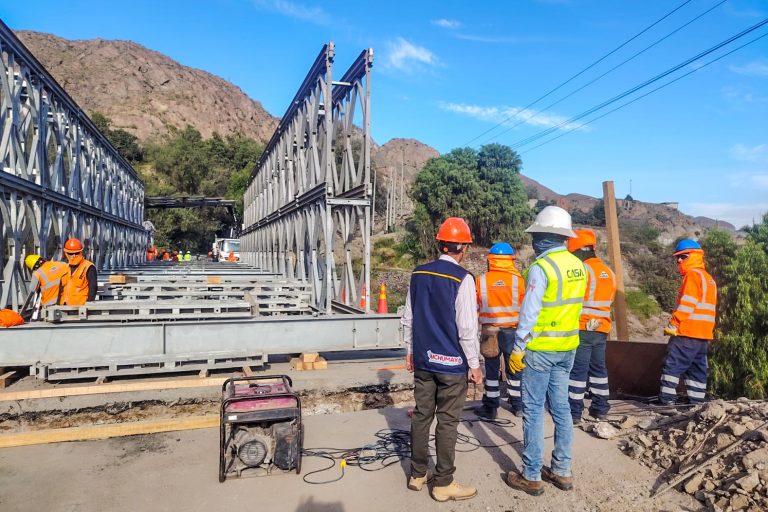 ¡Gestión en campo para acelerar la instalación del puente Bailey!